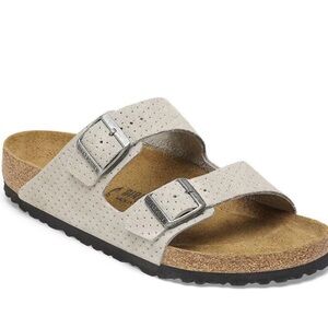 Birkenstock Gray Sandals with Adjustable Straps and Contoured Footbed